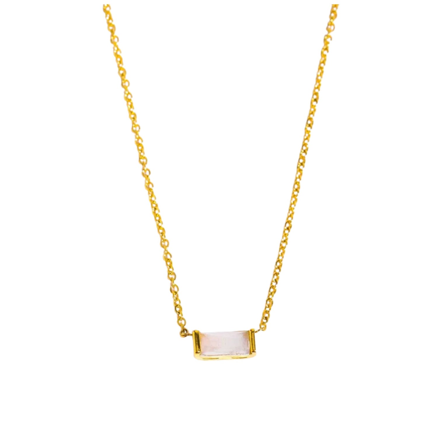 Birthstone Rectangle Necklace